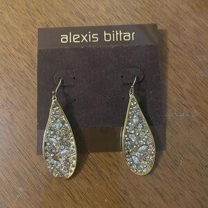 Brand New Alexis Bittar Embellished Crystal Drop Earrings
